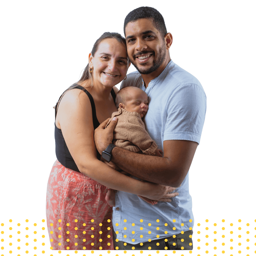 Family with baby