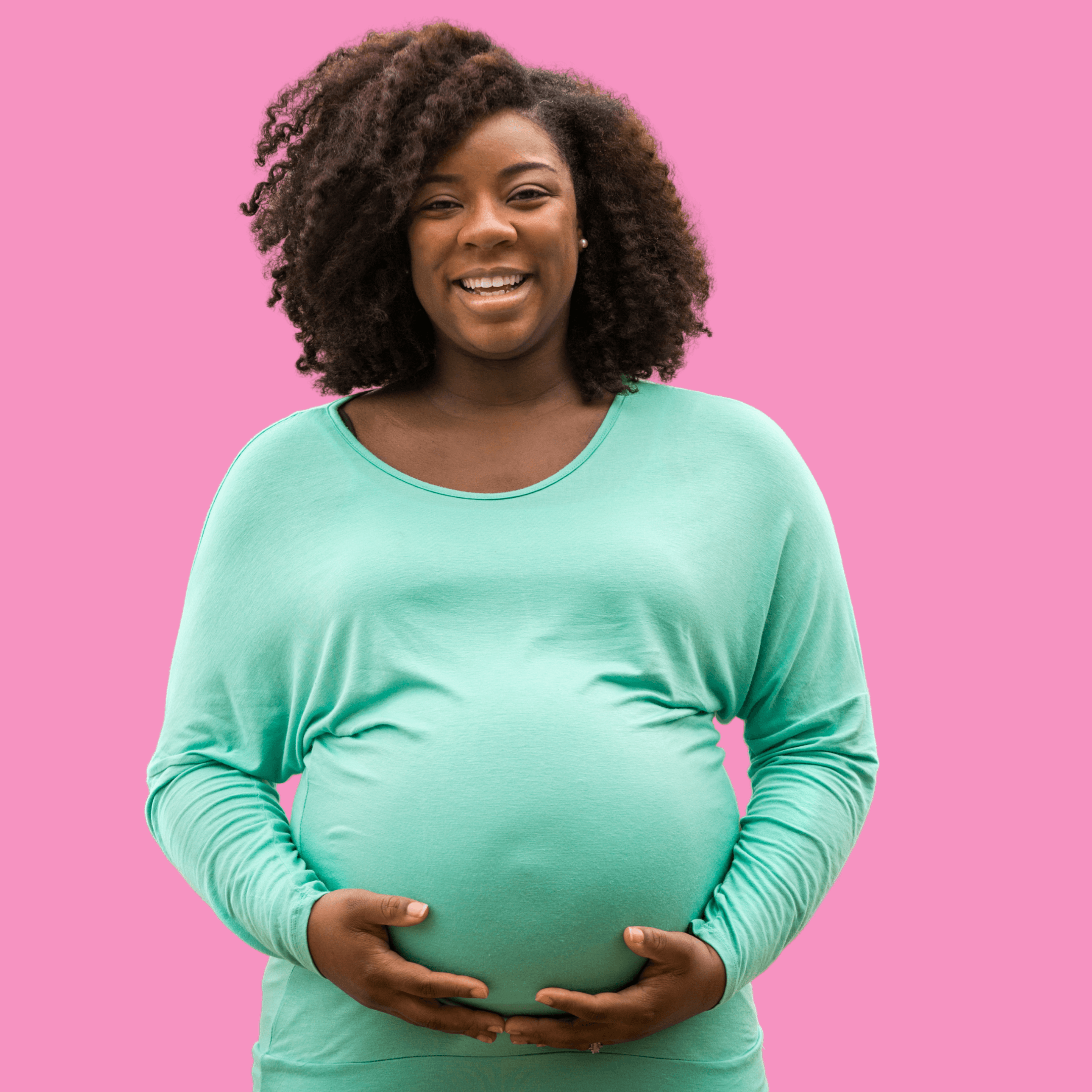 Smiling pregnant woman